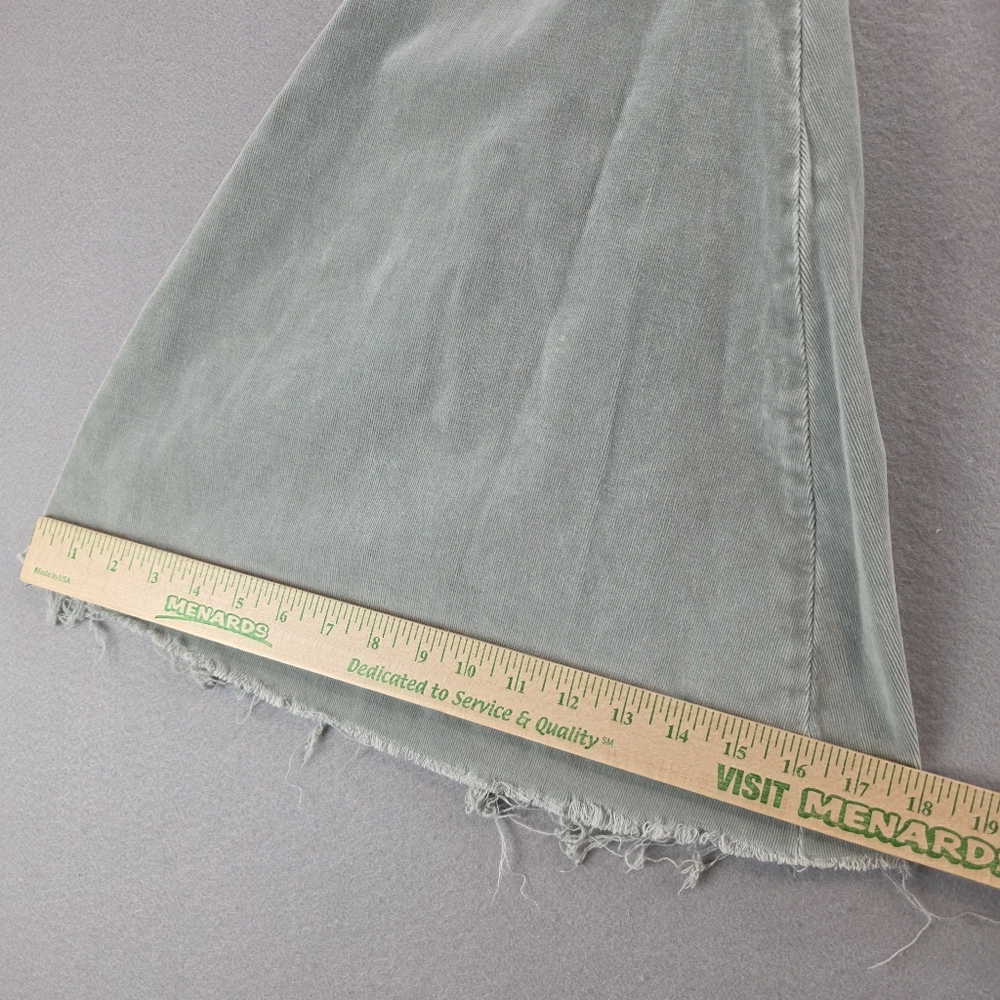 We the‎ Free People Fine Wale Flare Corduroy Jeans Curvy Corset Lace up Back 25 - Picture 12 of 13